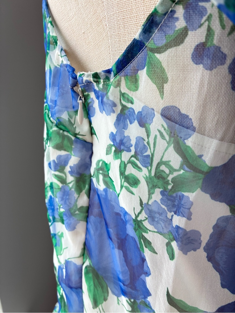 NWT BHLDN Anthropologie Kendall High Neck Scarf Floral Organza Maxi Dress - Picture 12 of 17